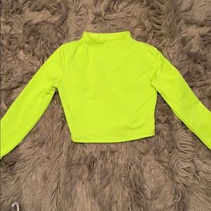 SMALL NEON GREEN LONG SLEEVE (CROPPED)